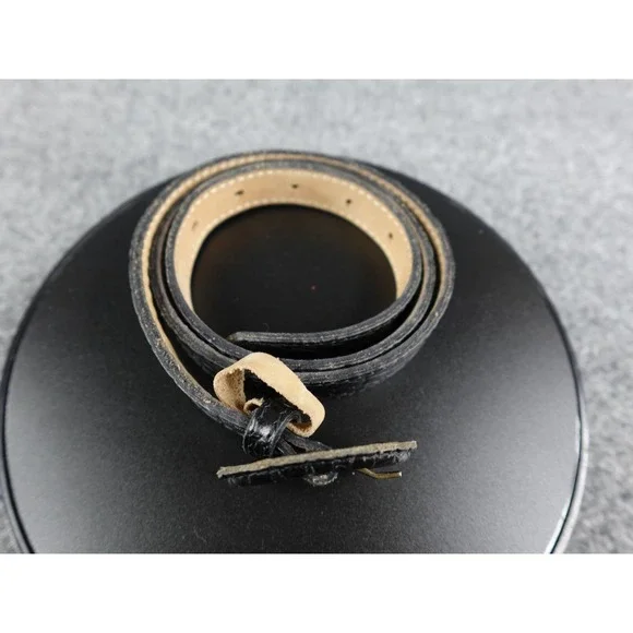 Banana Republic‎ Black Embossed Leather Oval Buckle Belt Size S